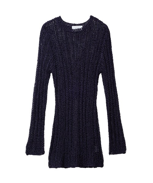 CLANE（クラネ）の「CLANE/クラネ/BACK SLIT CROCHET KNIT TOPS