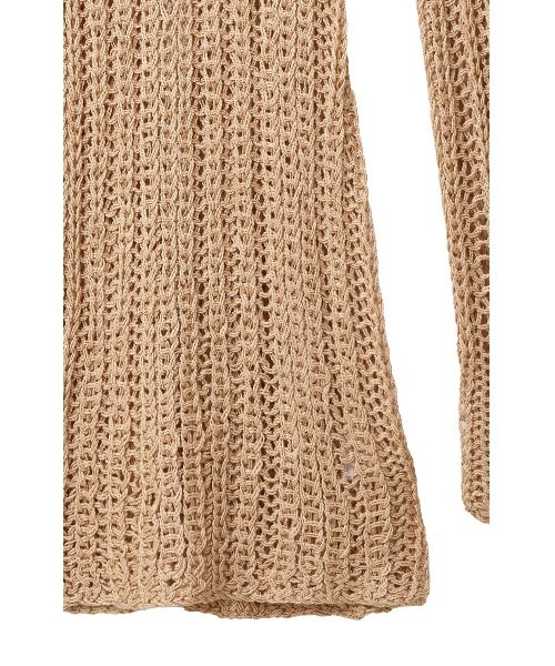 CLANE（クラネ）の「CLANE/クラネ/BACK SLIT CROCHET KNIT TOPS