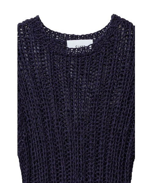 CLANE クラネ BACK SLIT CROCHET KNIT TOPS BACK SLIT CROCHET KNIT TOPS｜TOPS(トップス)｜CLANE OFFICIAL