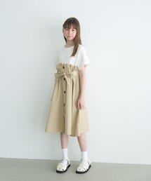 テレコ×ツイル ワンピース 140cm-160cm