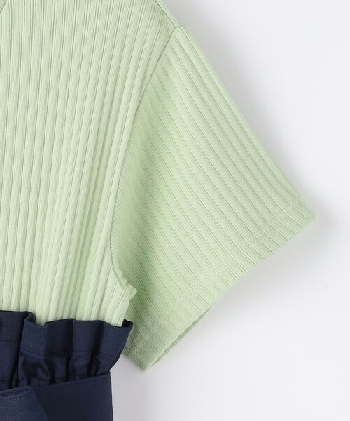 green label relaxing(グリーンレーベルリラクシング)の「テレコ×ツイル ワンピース 140cm-160cm(ワンピース・キッズ・ベージュ/ネイビー・140cm/150cm/160cm)」の5枚目の写真