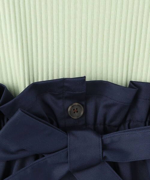 green label relaxing(グリーンレーベルリラクシング)の「テレコ×ツイル ワンピース 140cm-160cm(ワンピース・キッズ・ベージュ/ネイビー・140cm/150cm/160cm)」の9枚目の写真