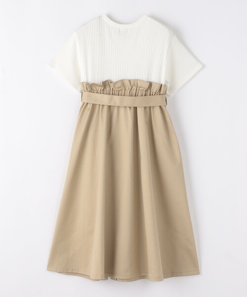green label relaxing(グリーンレーベルリラクシング)の「テレコ×ツイル ワンピース 140cm-160cm(ワンピース・キッズ・ベージュ/ネイビー・140cm/150cm/160cm)」の12枚目の写真