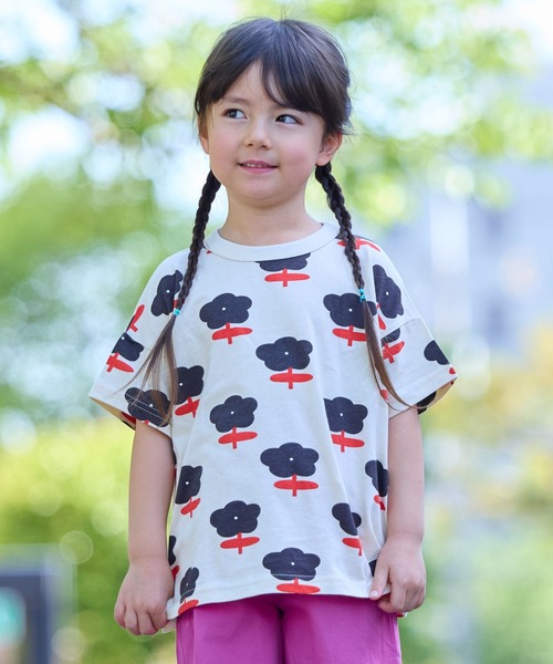 HOGAN RANCH WEAR（ホーガンランチウエア）の「ソウガラワイドTシャツ（kids/XS～LL）（Tシャツ/カットソー・キッズ・グレー/レッド/カーキ/ピンク/ブルー/ライトグリーン/エメラルド/マルチ/ブラック系1/ブラック系2・LL/S/M/L/XS）」の2枚目の写真