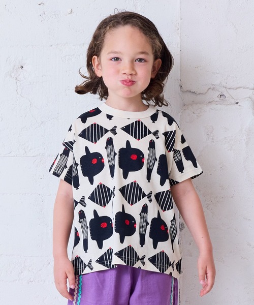 HOGAN RANCH WEAR（ホーガンランチウエア）の「ソウガラワイドTシャツ（kids/XS～LL）（Tシャツ/カットソー・キッズ・グレー/レッド/カーキ/ピンク/ブルー/ライトグリーン/エメラルド/マルチ/ブラック系1/ブラック系2・LL/S/M/L/XS）」の3枚目の写真