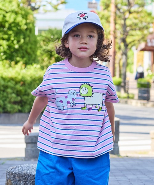 HOGAN RANCH WEAR（ホーガンランチウエア）の「ソウガラワイドTシャツ（kids/XS～LL）（Tシャツ/カットソー・キッズ・グレー/レッド/カーキ/ピンク/ブルー/ライトグリーン/エメラルド/マルチ/ブラック系1/ブラック系2・LL/S/M/L/XS）」の8枚目の写真
