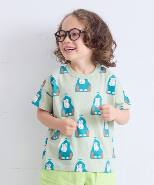 HOGAN RANCH WEAR（ホーガンランチウエア）の「ソウガラワイドTシャツ（kids/XS～LL）（Tシャツ/カットソー・キッズ・グレー/レッド/カーキ/ピンク/ブルー/ライトグリーン/エメラルド/マルチ/ブラック系1/ブラック系2・LL/S/M/L/XS）」の5枚目の写真