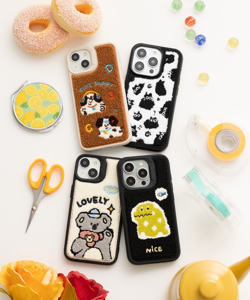 『moani スマホケース』 セール】もこもこ ゆるキャラ iPhoneケース カバー【12/12pro/13/13pro