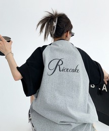 ラグラン配色ビッグシルエットプリント半袖Tシャツ/オーバーサイズTシャツ