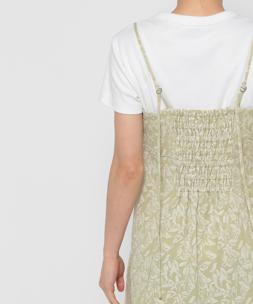 mysty woman（ミスティウーマン）の「フラワージャガードキャミワンピース　135300（ワンピース・レディース・オフホワイト/ブラック/グリーン・FREE）」の8枚目の写真