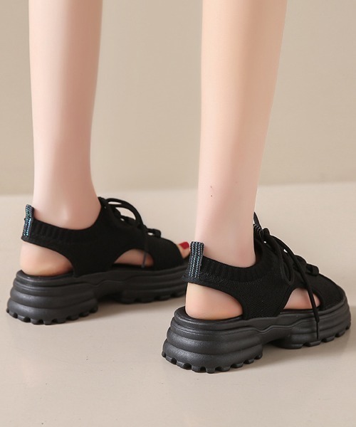 Miniministore(ミニミニストア)の「厚底スポーツサンダル レディース 韓国風(サンダル・レディース・アイボリー/ブラック/グレー・24.5cm/23.0cm/23.5cm/22.5cm/24.0cm)」の5枚目の写真