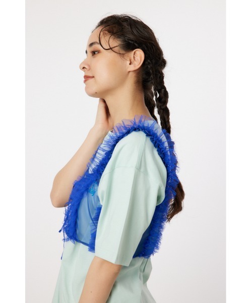 RODEO CROWNS WIDE BOWL（ロデオクラウンズワイドボウル）の「frill チュールビスチェ（ベスト・レディース・ブルー/アイボリー/ブラック・FREE）」の5枚目の写真