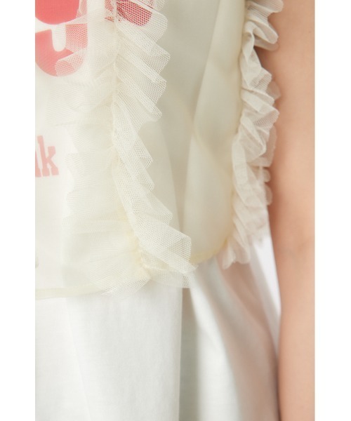 RODEO CROWNS WIDE BOWL（ロデオクラウンズワイドボウル）の「frill チュールビスチェ（ベスト・レディース・ブルー/アイボリー/ブラック・FREE）」の14枚目の写真