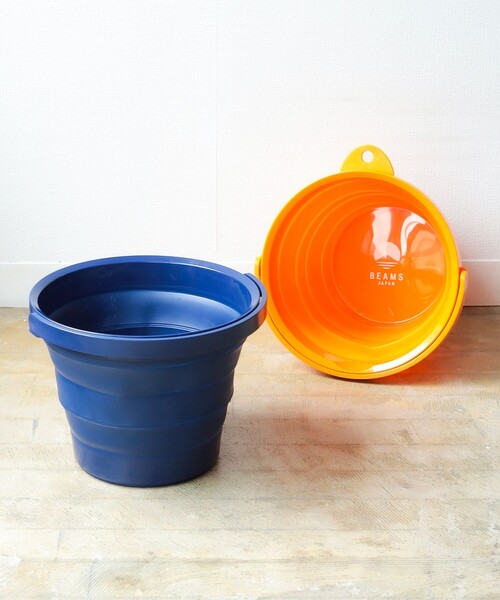 BEAMS JAPAN（ビームス　ジャパン）の「ISETO / 別注 折りたたみ バケツ（ランドリーグッズ・メンズ・ブルー/オレンジ・ONE SIZE）」の8枚目の写真