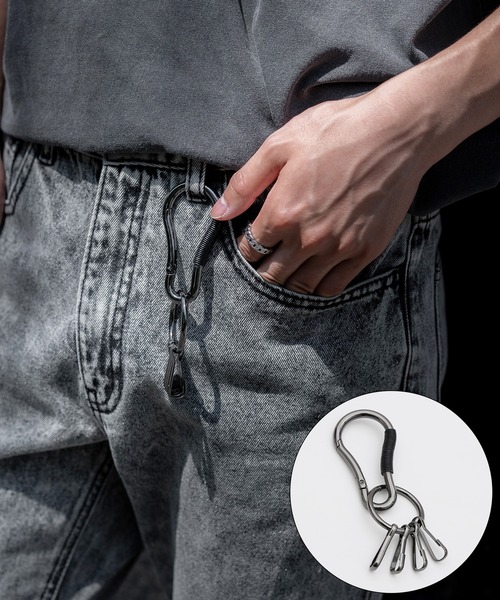 improves(インプローブス)の「カラビナ キーホルダー(キーホルダー・メンズ・アンティークゴールド/ブラック系/ブラック・FREE)」の2枚目の写真