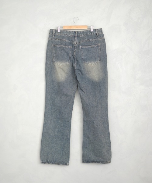 Shoowtime（ショウタイム）の「ヴィンテージメイククラッシュワイドデニムパンツ（デニムパンツ・メンズ・ブルー/ブラック・X-LARGE/LARGE/MEDIUM）」の18枚目の写真