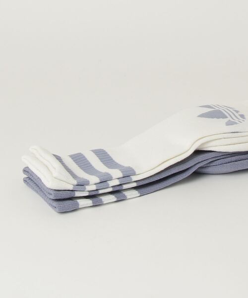 アディダス オリジナルス ロゴ インターシャ ソックス 2足組 adidas Originals x Liberty London Crew Socks 2 Pairs