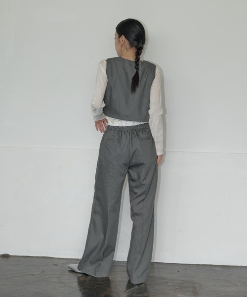 AIC.（エーアイシー）の「カットオフダブルウエストストライプパンツ