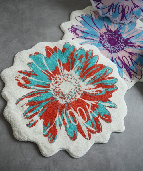 HOOK -original- ポップマーガレットプリントラグ（ラグ/マット