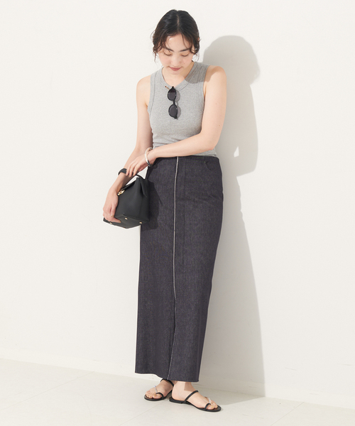 plage（プラージュ）の「RIAM ストレッチデニムスカート（デニムスカート・レディース・ネイビー・38/36/34）」の2枚目の写真