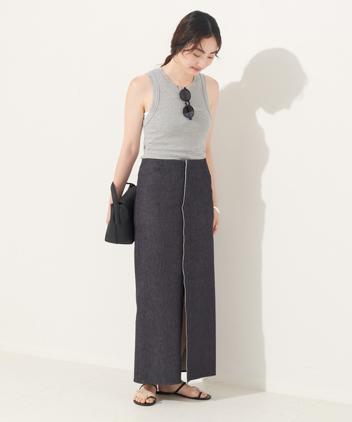 plage（プラージュ）の「RIAM ストレッチデニムスカート（デニムスカート・レディース・ネイビー・38/36/34）」の21枚目の写真