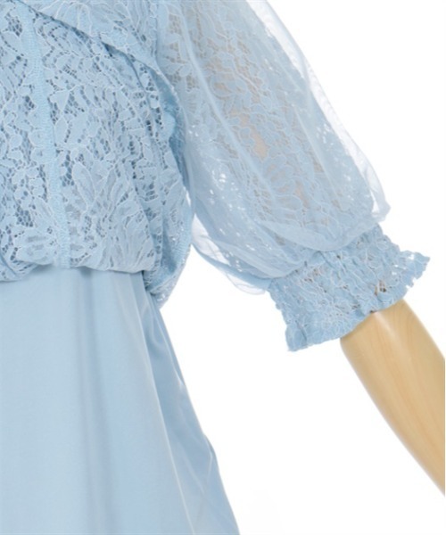 axes femme（アクシーズファム）の「チュール袖総レーストップス（Tシャツ/カットソー・レディース・ホワイト/ブラック/サックスブルー・FREE）」の21枚目の写真