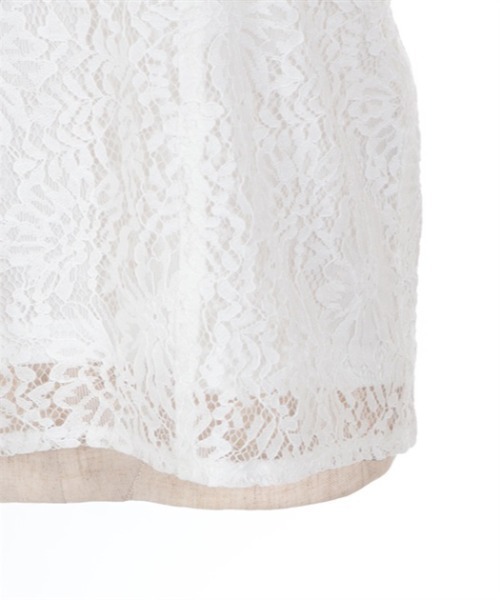 axes femme（アクシーズファム）の「チュール袖総レーストップス（Tシャツ/カットソー・レディース・ホワイト/ブラック/サックスブルー・FREE）」の16枚目の写真