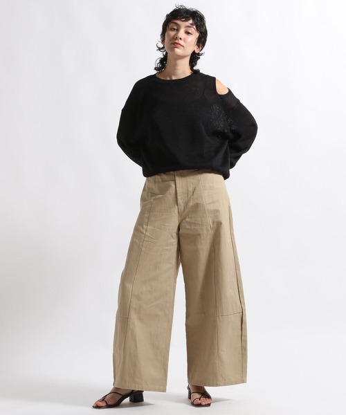 STERNBERG(スタンバーグ)の「ワイドコクーンパンツ(その他パンツ・レディース・オフホワイト/ブラック/ベージュ・MEDIUM/LARGE)」の3枚目の写真