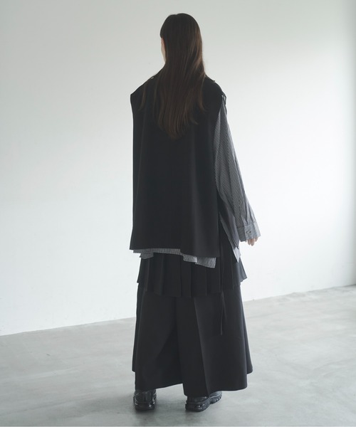 Utusiyo(ウツシヨ)の「gilet 共鳴(その他トップス・メンズ・ブラウン/ブラック・FREE)」の5枚目の写真