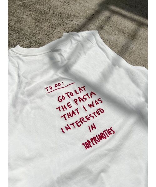 Ungrid（アングリッド）の「カラーエンブロイダリータンクトップ（Tシャツ/カットソー・レディース・ブラウン/オレンジ/パープル/オフホワイト・FREE）」の8枚目の写真