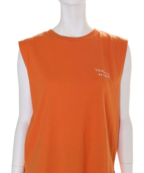 Ungrid（アングリッド）の「カラーエンブロイダリータンクトップ（Tシャツ/カットソー・レディース・ブラウン/オレンジ/パープル/オフホワイト・FREE）」の12枚目の写真