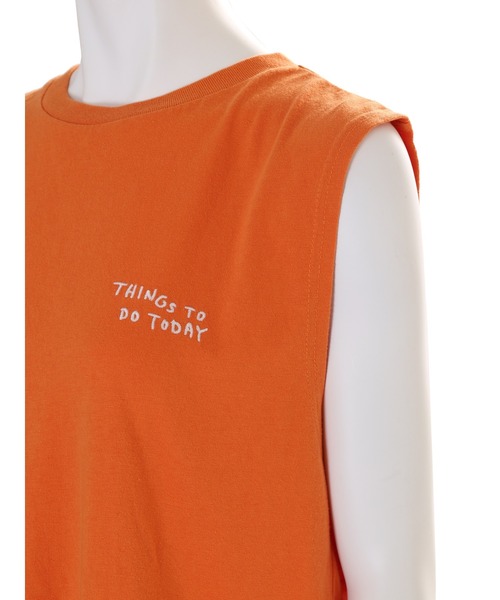 Ungrid（アングリッド）の「カラーエンブロイダリータンクトップ（Tシャツ/カットソー・レディース・ブラウン/オレンジ/パープル/オフホワイト・FREE）」の14枚目の写真