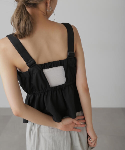 FREE'S MART（フリーズマート）の「ウエストドロストジップビスチェ（シャツ/ブラウス・レディース・ブラック/グレー/ベージュ・FREE）」の15枚目の写真