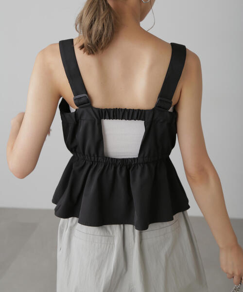 FREE'S MART（フリーズマート）の「ウエストドロストジップビスチェ（シャツ/ブラウス・レディース・ブラック/グレー/ベージュ・FREE）」の12枚目の写真