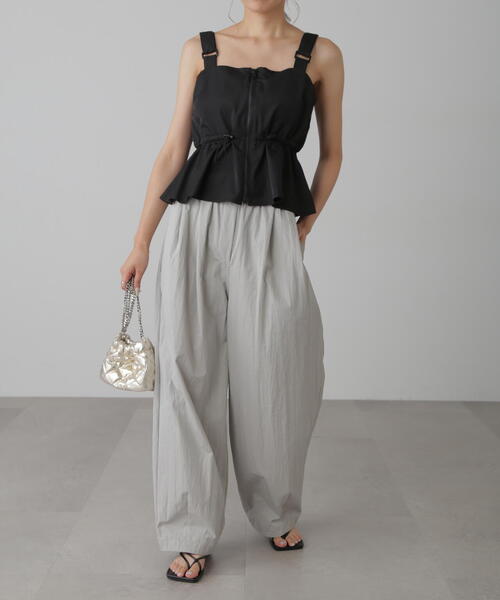 FREE'S MART（フリーズマート）の「ウエストドロストジップビスチェ（シャツ/ブラウス・レディース・ブラック/グレー/ベージュ・FREE）」の11枚目の写真