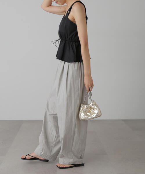 FREE'S MART（フリーズマート）の「ウエストドロストジップビスチェ（シャツ/ブラウス・レディース・ブラック/グレー/ベージュ・FREE）」の9枚目の写真