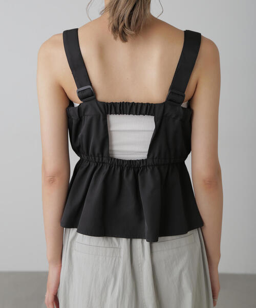 FREE'S MART（フリーズマート）の「ウエストドロストジップビスチェ（シャツ/ブラウス・レディース・ブラック/グレー/ベージュ・FREE）」の5枚目の写真