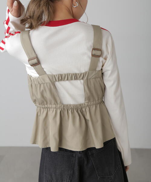 FREE'S MART（フリーズマート）の「ウエストドロストジップビスチェ（シャツ/ブラウス・レディース・ブラック/グレー/ベージュ・FREE）」の22枚目の写真