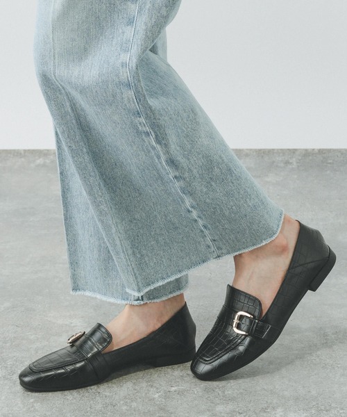 GLOBAL WORK（グローバルワーク）の「サイズ拡大/らくっション撥水2WAYローファー/131468（ローファー・レディース・ベージュ/グレイッシュベージュ/アイボリー/ブラック系その他/シルバー/ブラック/ガンメタ/ブラック系その他3/ブラック系1/ダークブラウン・23cm/23.5cm/24.5cm/25cm/24cm/22.5cm）」の11枚目の写真