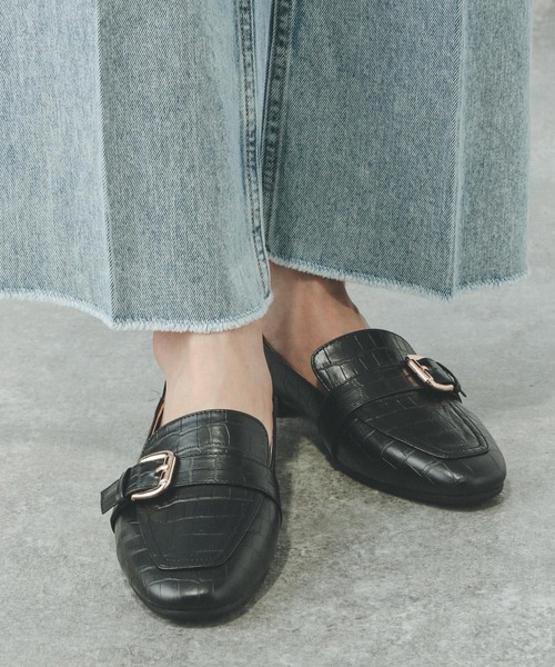 GLOBAL WORK（グローバルワーク）の「サイズ拡大/らくっション撥水2WAYローファー/131468（ローファー・レディース・ベージュ/グレイッシュベージュ/アイボリー/ブラック系その他/シルバー/ブラック/ガンメタ/ブラック系その他3/ブラック系1/ダークブラウン・23cm/23.5cm/24.5cm/25cm/24cm/22.5cm）」の13枚目の写真