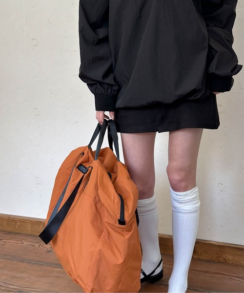 Per sist ence(パーシエンス)の「撥水マットナイロンポケッタブルボストン(ボストンバッグ・レディース・ベージュ/セージグリーン/チャコールグレー/ブラック/オレンジ・FREE)」の22枚目の写真