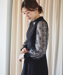 le.coeur blanc | スリーブエンブロイダリードレス(ドレス)