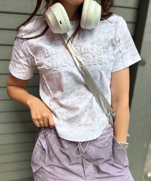 ipugo(イプゴ)の「ipugo/イプゴ エンボスロゴ トップス 秋物 秋服 2026年秋冬(Tシャツ/カットソー・レディース・チャコール/アイボリー・FREE)」の2枚目の写真