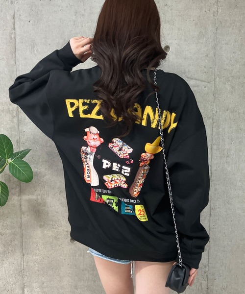 ベジです。セブンフェアリー♡クロシェ ロゴプリント トレーナー セール】PEZ（ペッツ）プリントトレーナー（スウェット
