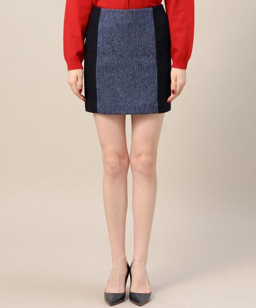 BEAUTY&YOUTH UNITED ARROWS(ビューティーアンドユースユナイテッドアローズ)の「BY ハリスツイードミニスカート ◆(スカート・レディース・ブラウン/ネイビー・MEDIUM/SMALL)」の4枚目の写真