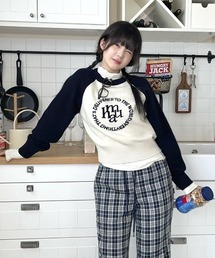 muahmuah([A[A)A'GEM/9 × .kom wmuah muah/[A[Ax LAMBSWOOL JACQUARD RAGLAN KNIT/E[WJ[hOjbg(jbg/Z[^[)