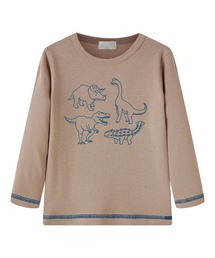 combimini（コンビミニ）の「やわらか長袖らくちんTシャツ（恐竜）（Tシャツ/カットソー）」