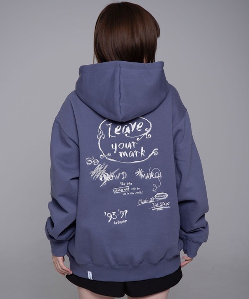 mahagrid/マハグリッド』 LEAVE YOUR MARK HOODIE /リーブユアマーク