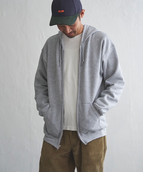 GILDAN（ギルダン）の「【GILDAN/ギルダン】8.0oz USA ヘビーブレンドZIPパーカー（パーカー・メンズ・ブラック/グレー/ホワイト/ダークブラウン/ロイヤルブルー/ネイビー/レッド/マルーン・M/L/LL）」の14枚目の写真