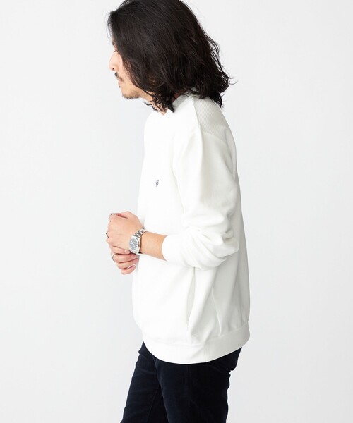 SHIPS(シップス)の「【WEB限定】SHIPS: ワンポイント ロゴ リップル ロングスリーブ Tシャツ (ロンT)(Tシャツ/カットソー・メンズ・オリーブ/ロイヤルブルー/ネイビー/オフホワイト・X-LARGE/LARGE/MEDIUM/SMALL)」の14枚目の写真